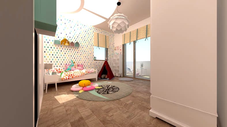 Design interior camera pentru copii (fete)